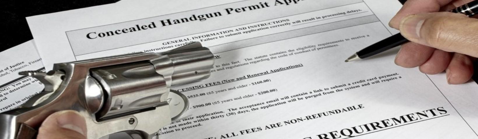 Concealed handgun permit and a pistol