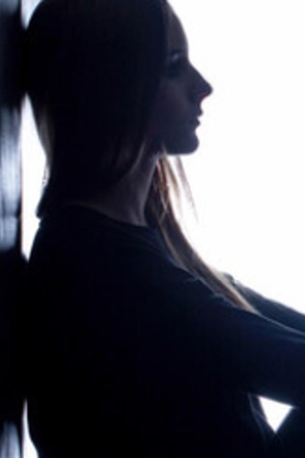 woman in the dark